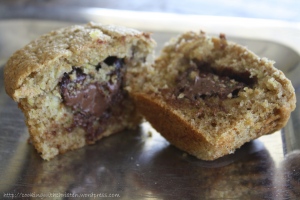 Peanut Butter and Banana Nutella Muffins