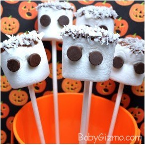 Marshmallow Ghost Pops