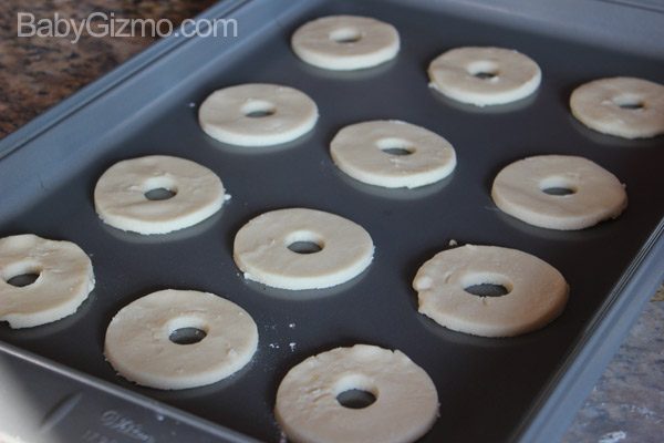 shortbread cookie dough rounds on pan