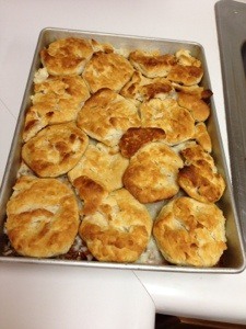 biscuits in pans