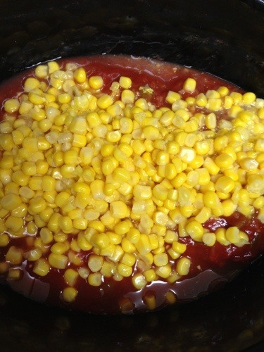 corn on salsa chicken