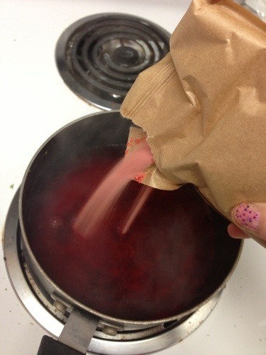 making jello on the stove