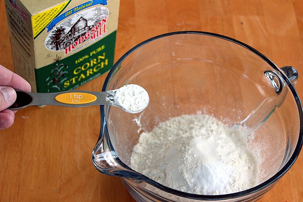 corn starch added to flour