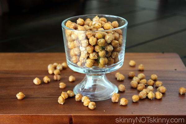Roasted Chickpeas in glass bowl