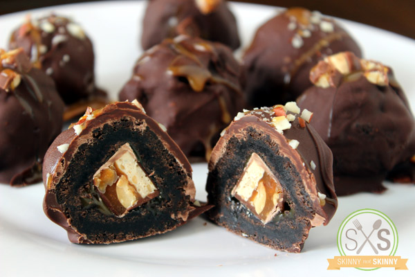Snickers Brownie Bombs