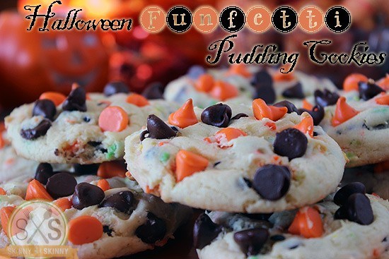 Halloween Funfetti Pudding Cookies