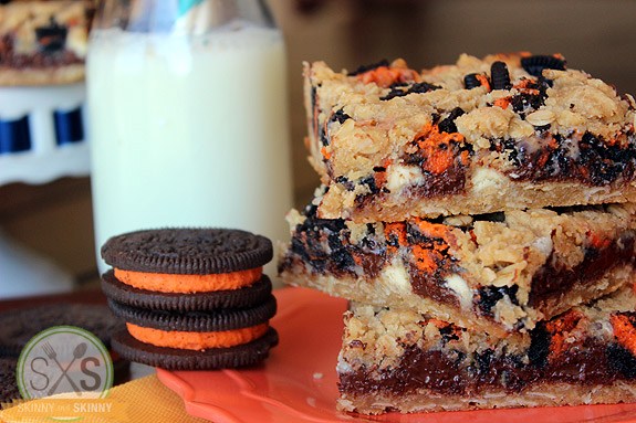 Halloween Oreo Chocolate Cookie Bars