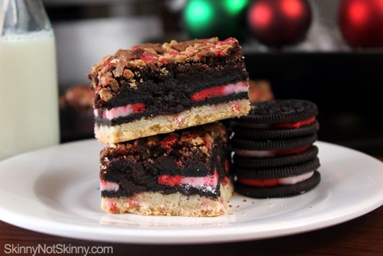 Peppermint Oreo Cookie Brownies