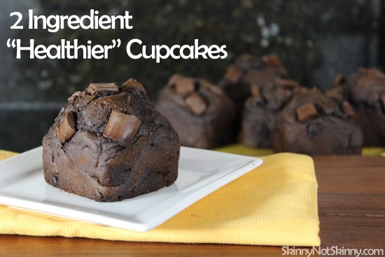 Two Ingredient “Healthier” Cupcakes