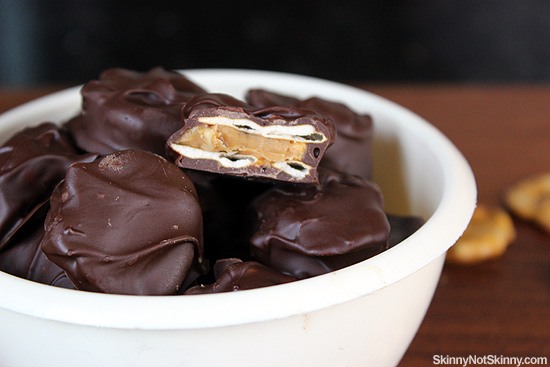 Mini Peanut Butter Pretzel Crisp Sandwiches