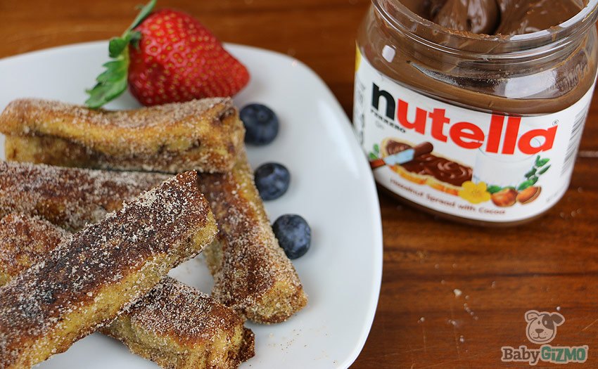 Nutella Stuffed French Toast Roll Ups